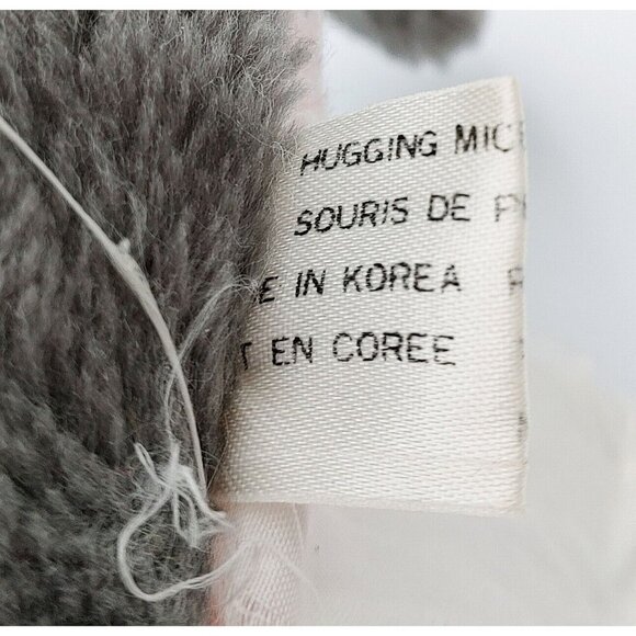 Hugging Mice Vintage Plush Gray Pink Mouse Stuffed Animal 10" - Picture 4 of 4